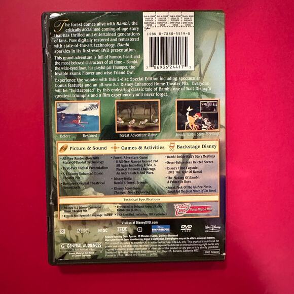 Disney Bambi DVD 2-Disc Platinum Edition - Picture 2 of 4